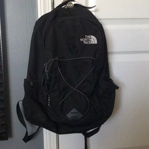 north face black backpack